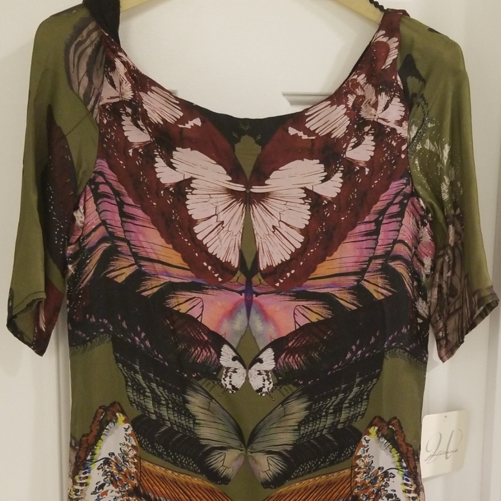 Julienne by Weston Wear Silk Butterfly Dress - Picture 2 of 8